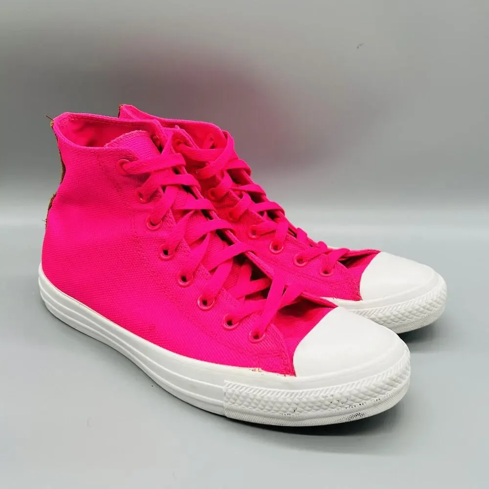 Converse Shoes Womens 11 Pink Canvas Chuck Taylor All Star 2 High Top Sneakers